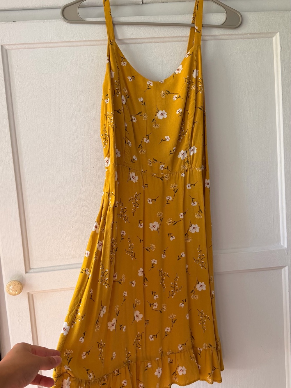 Old Navy Mustard Yellow Floral Midi Sundress